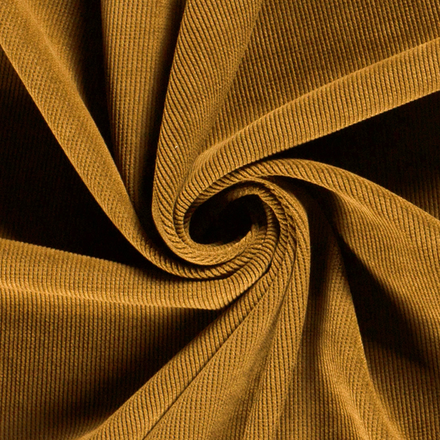 Babycord 21w fabric Unicolour Oker