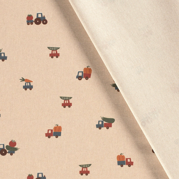 Panama fabric Cars printed 