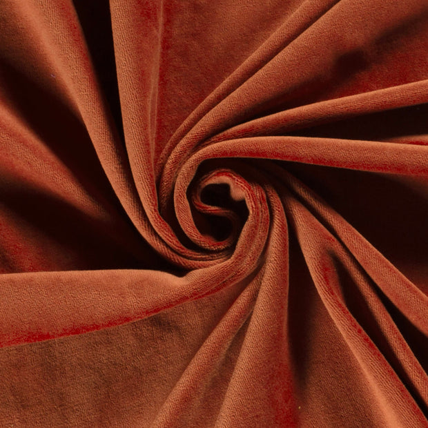 Nicky velours fabric Unicolour Orange