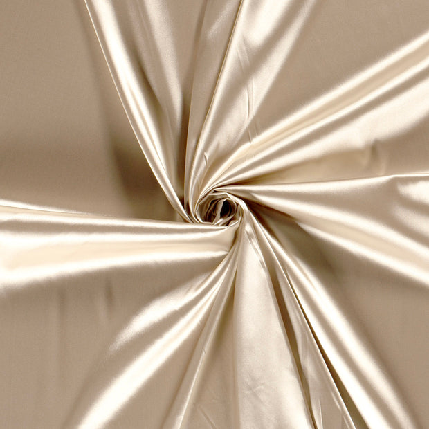 Satin Stretch fabric Beige 