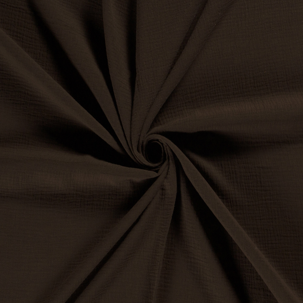 Muslin fabric Dark Brown 
