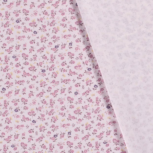 Cotton Poplin fabric Millefleurs printed 