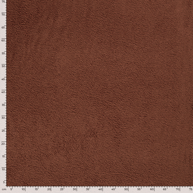 Terry Towelling fabric Unicolour Redwood