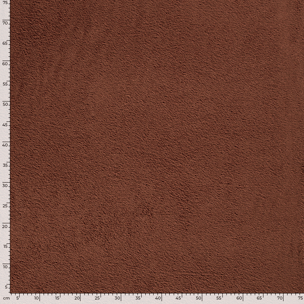 Frotté tissu Unicolore Bois Rouge