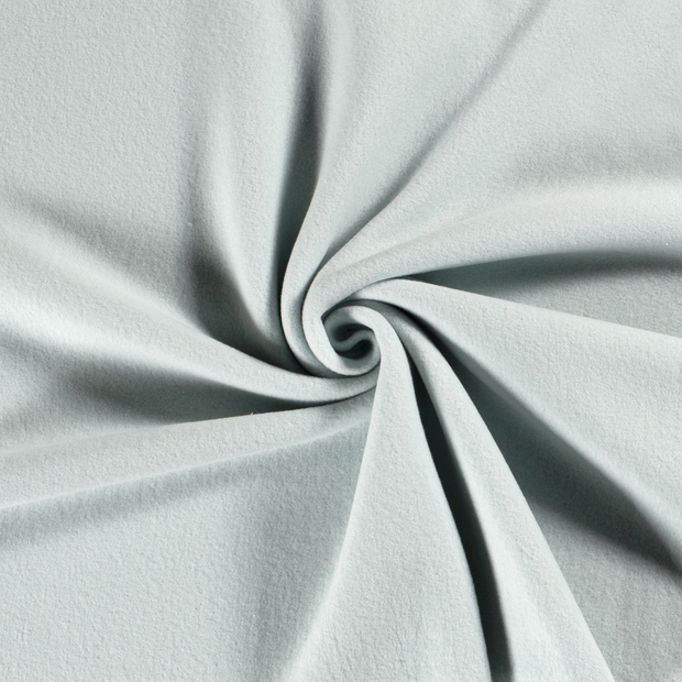 Polaire de Coton tissu Glace bleu brossé 