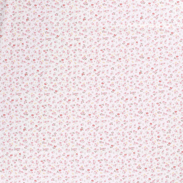Cotton Poplin fabric Millefleurs Optical White