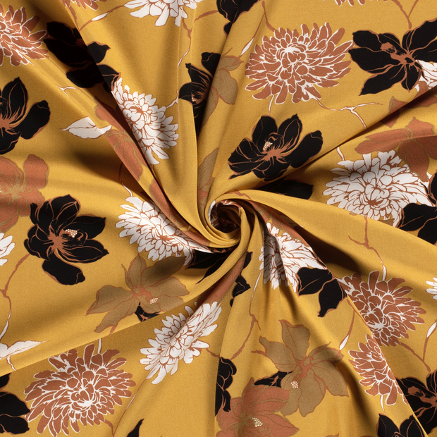 Viscose Twill fabric Oker printed 