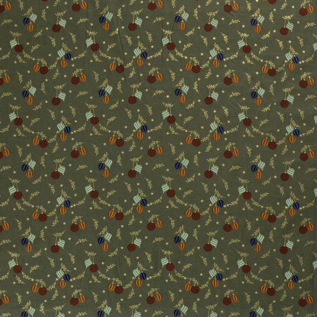 Popeline de Coton tissu Vert 