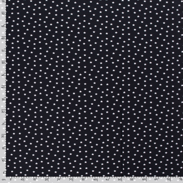 Cotton Jersey fabric Stars Navy