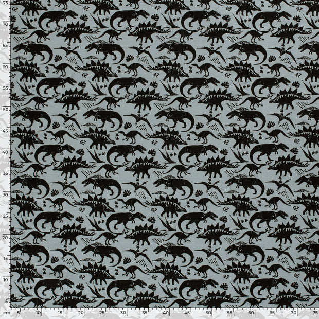 Alphen Fleece fabric Dinosaurs printed 