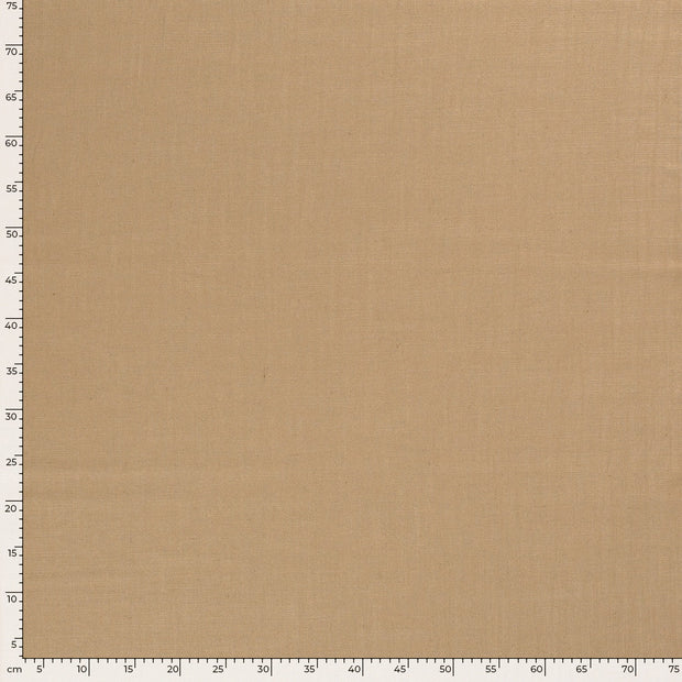 Woven Viscose Linen fabric Unicolour Camel