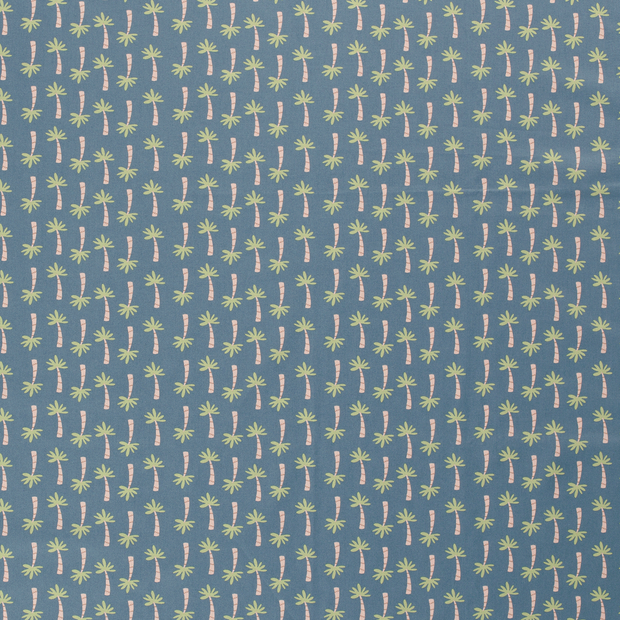 Cotton Poplin fabric Steel Blue matte 