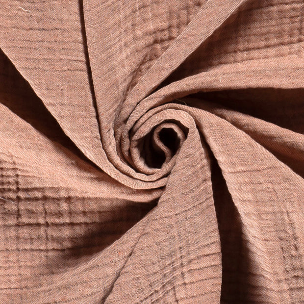 Quatre Gaze tissu Unicolore Rose