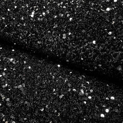 Velours Paillettes Unicolore Noir