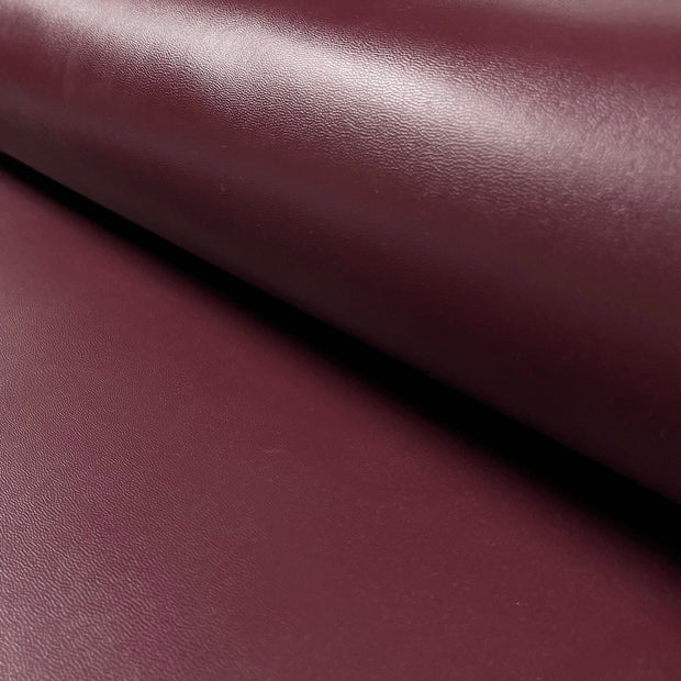 Artificial Leather fabric Unicolour Wine red