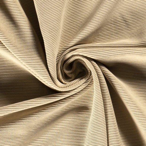 Ottoman jersey fabric Unicolour Beige