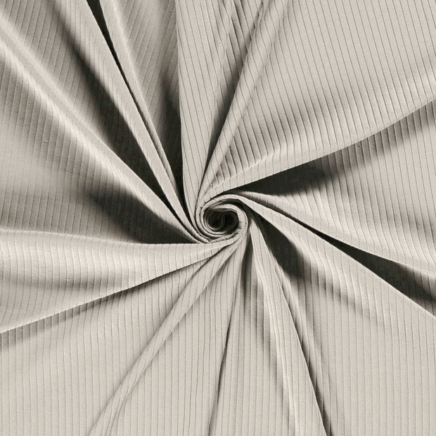 Rib Jersey fabric Light Grey 