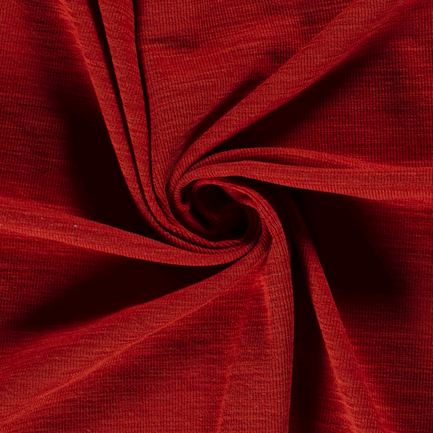 Heavy Knit fabric Unicolour Red