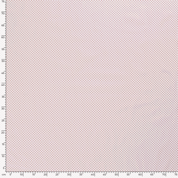 Cotton Poplin fabric Dots White