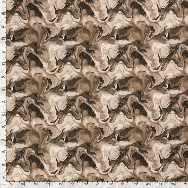Panama BCI Cotton stof Abstract Beige