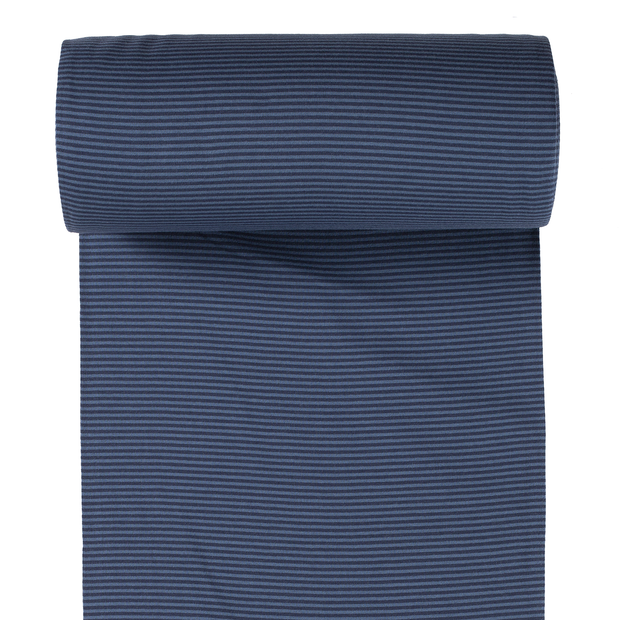 Bord Cote Fil Teint tissu Bleu Marine 