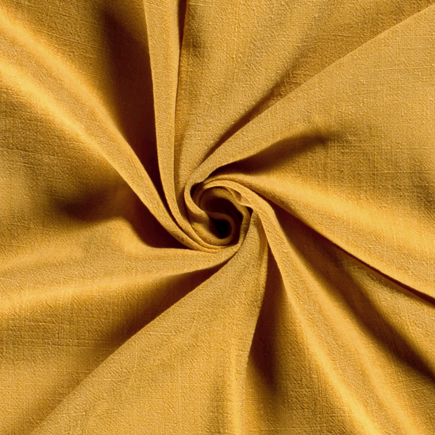 Woven Viscose Linen fabric Unicolour Oker