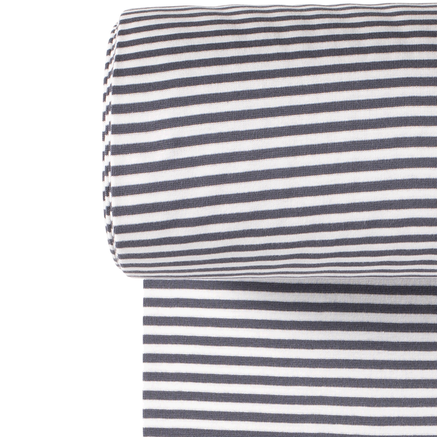 Cuff fabric Stripes Dark Grey