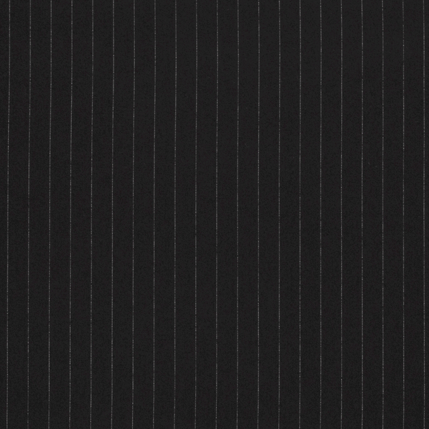 Gabardine fabric Pinstripes Black