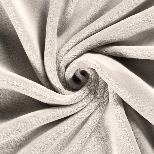 Coral Fleece fabric Unicolour Light Grey