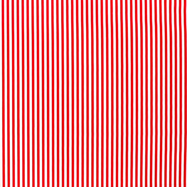 Cotton Poplin fabric Stripes Red
