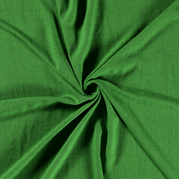 Viscose Lin Chaine et Trame tissu Vert slub 