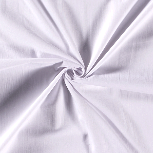Cotton Poplin fabric Unicolour Optical White