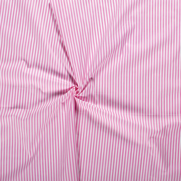 Cotton Poplin fabric Pink printed 