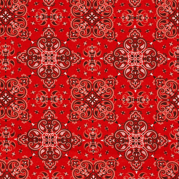 Power Stretch fabric Abstract Red