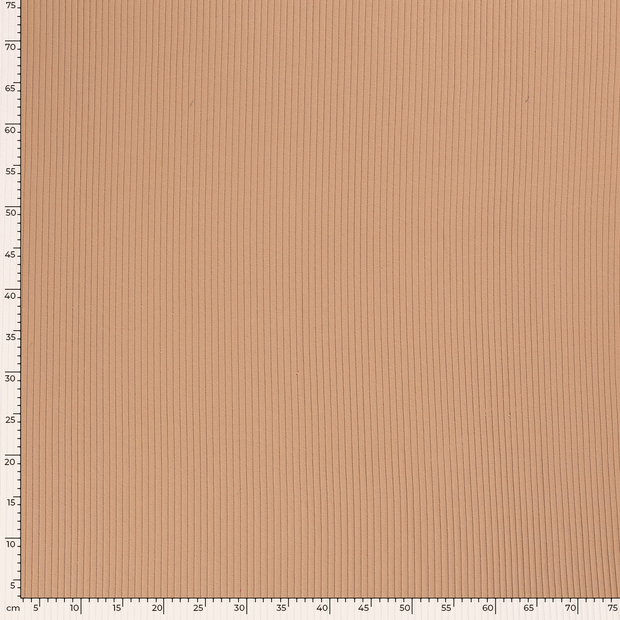 Rib Jersey fabric Unicolour Nutmeg