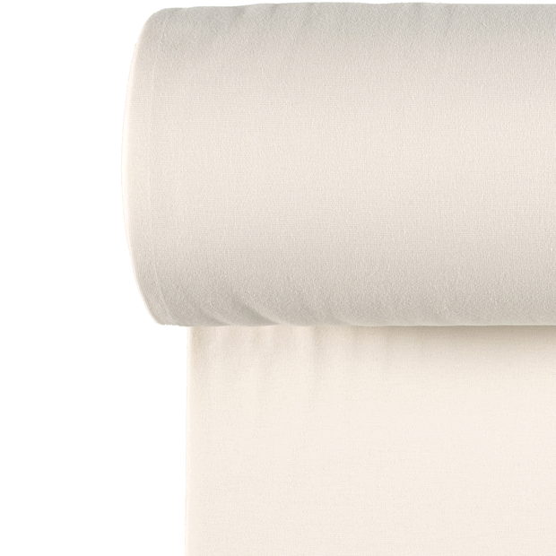 Cuff Material GOTS organic fabric Unicolour Off White