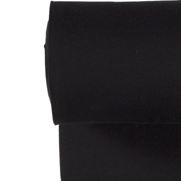 Cuff Material 2x2 rib fabric Unicolour Black