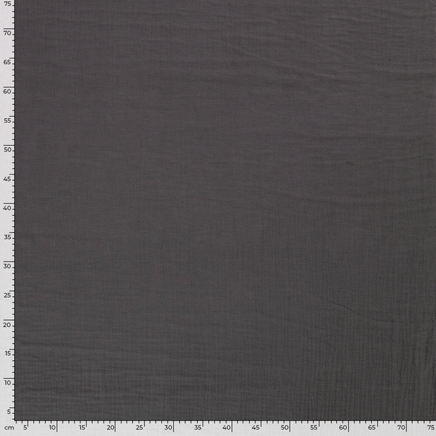 Muslin Triple Layer fabric Unicolour Dark Grey