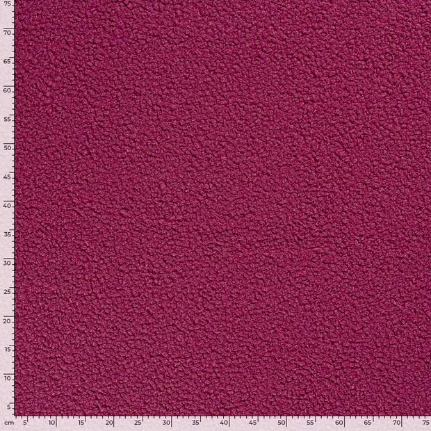 Bouclé fabric Unicolour Fuchsia