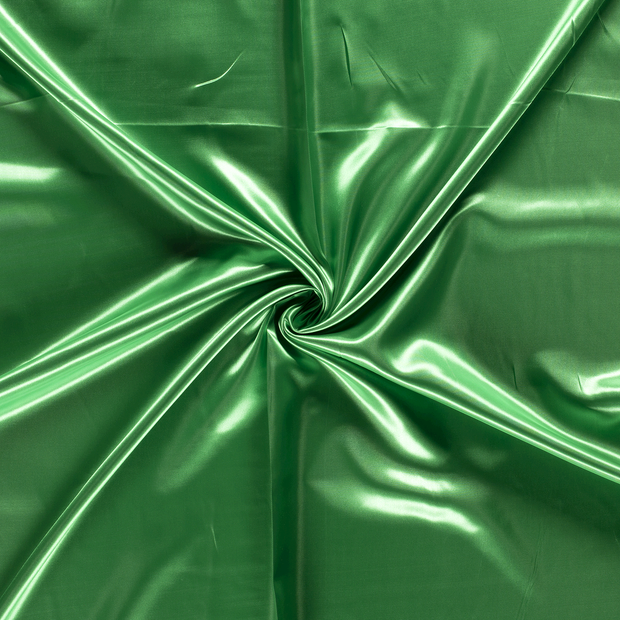 Satin tissu Unicolore Vert