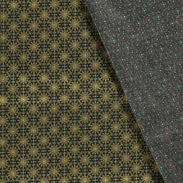 Cotton Poplin fabric Christmas printed and foil 