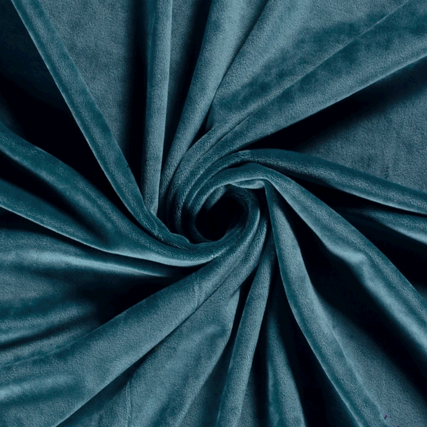 Velvet fabric Unicolour Petrol