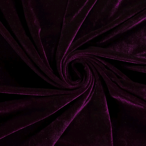 Velvet fabric Unicolour Wine red