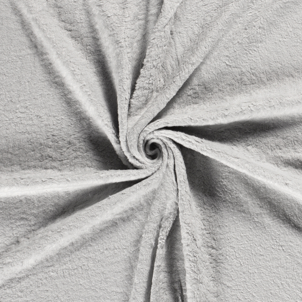 Teddy fabric Light Grey brushed 