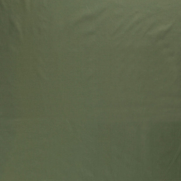 Cotton Poplin fabric Khaki Green matte 