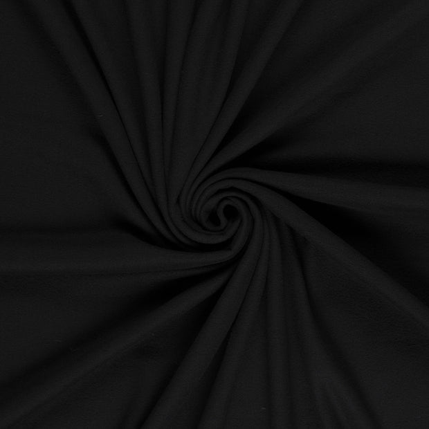 Microfleece fabric Black brushed 