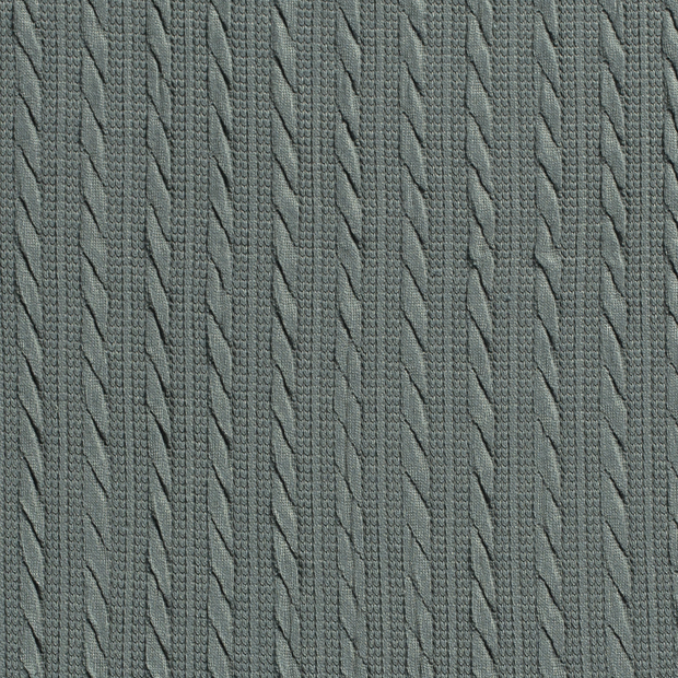 Heavy Knit fabric Cable Petrol