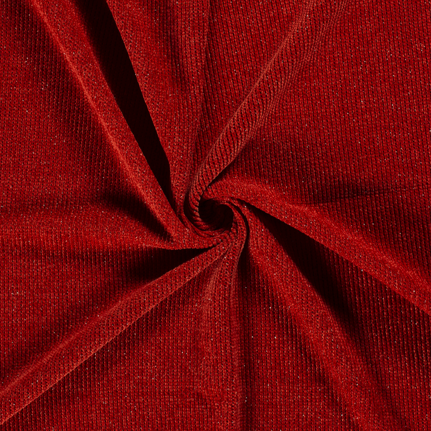 Bouclé fabric Red Lurex 