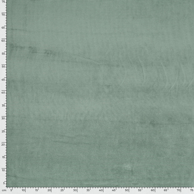 Nicky Velours Rib fabric Unicolour Mint