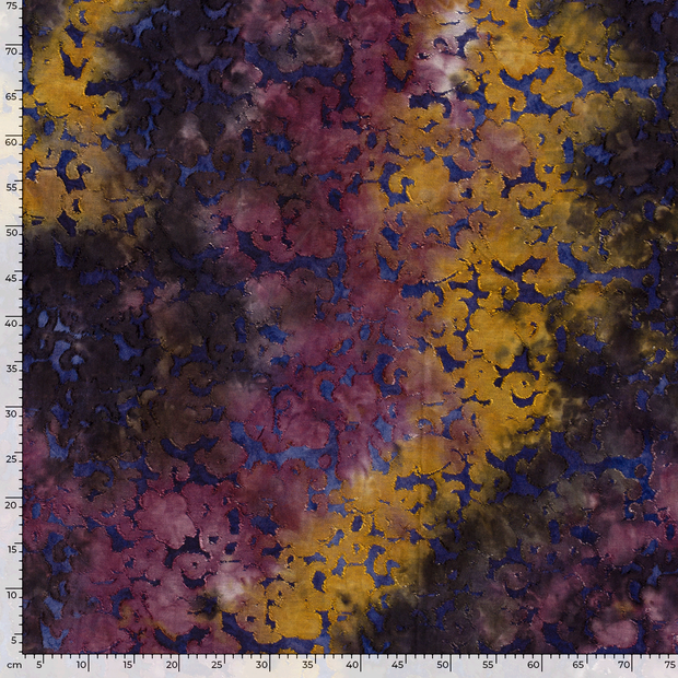 Burnout Jacquard fabric Tie Dye Purple